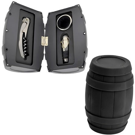 Kit de Vinho Barril com Acessórios 03 Peças UNY GIFT
