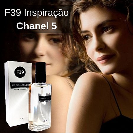 Perfume Contratipo Feminino EDP F39 65 ml Inspirado em Chanel 5
