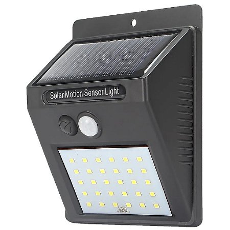 Arandela Luminária com Led de 30 Energia Solar com Sensor de Presença