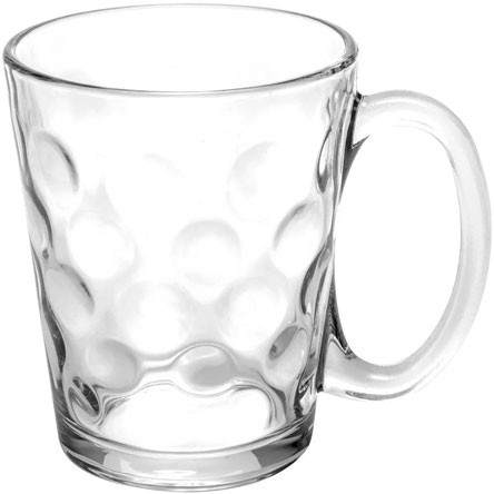 Jogo de Canecas de Vidro 230ml com 03 Peças CASA AMBIENTE
