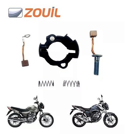 Escova e Suporte do Motor de Partida Moto Titan 150/160