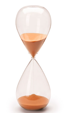 Ampulheta de Vidro Laranja 37cm Aproximadamente 90 minutos MART