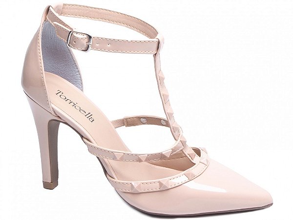 Sapato Scarpin TORRICELLA Fivela Verniz Rosé