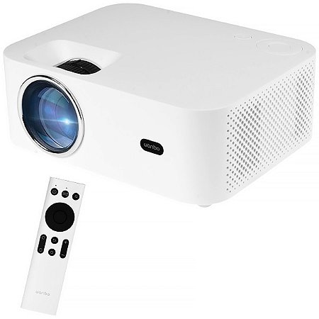 Projetor Wanbo X1 Pro de 350 ANSI Lúmens com HDMI e USB Bivolt Branco