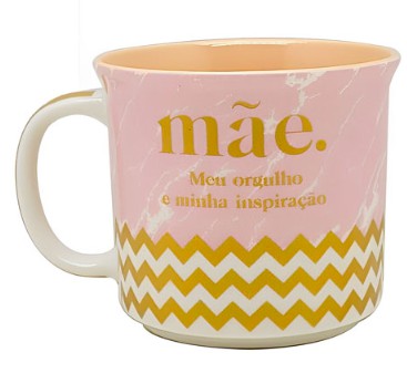 Caneca de Cerâmica Mãe Meu Orgulho e Minha Inspiração 350ml ZONA CRIATIVA