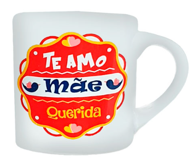 Caneca de Cerâmica Te Amo Mãe Querida 180ml CERÂMICA REGINA