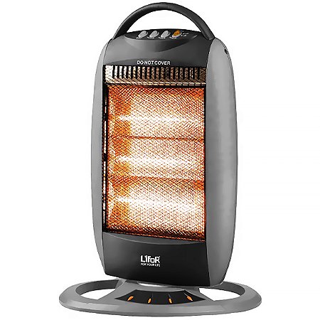 Aquecedor LIFOR LIF-HH16D 1.600 Watts 220 - 240 V ~ 50 / 60 Hz Preto com Cinza