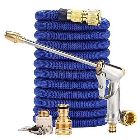 Mangueira Doméstica de Alta Pressão Pistola Automática para Jardim Azul