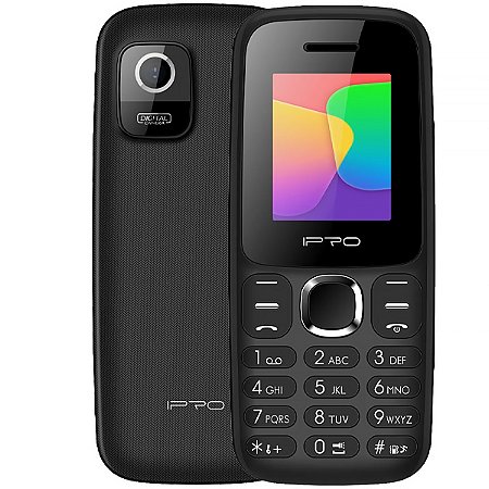 Celular IPRO A7MINI Dual SIM Tela de 1.8" Câmera VGA e Rádio FM Preto