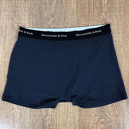 Cueca Boxer ABERCROMBIE & FITCH Azul Marinho 100% Algodão