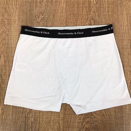 Cueca Boxer ABERCROMBIE & FITCH Branco 100% Algodão