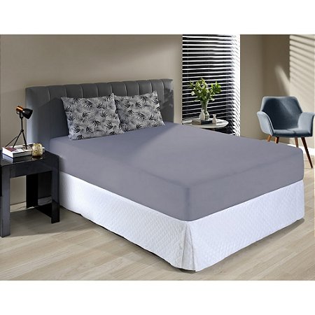 Jogo de Cama de Casal Malha Palmier 100% Algodão com 03 Peças EDROMANIA