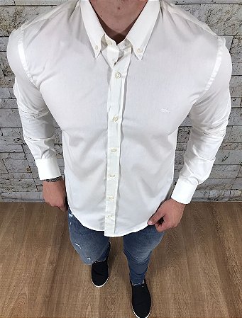 Camisa Masculina LCT Manga Longa Branco