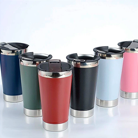 Copo Térmico com Tampa e Abridor de 500 ml Café Inox Beer Cup Gelada Quente