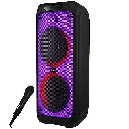 Caixa de Som AIWA Flame Line 02 de 10" 100 Watts com Bluetooth e USB Bivolt Preto