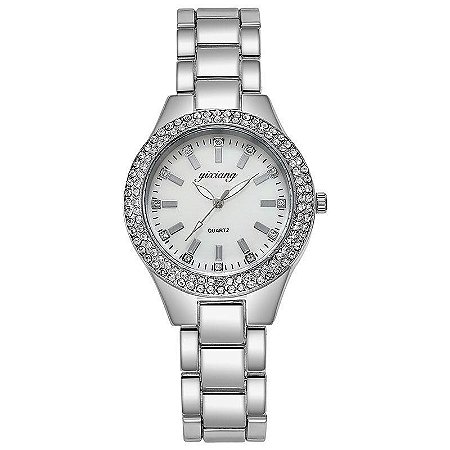 Relógio Feminino em Aço Inoxidável de Luxo