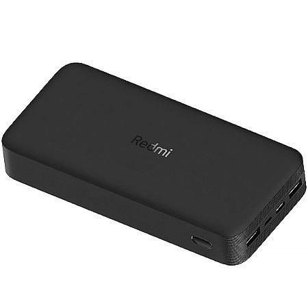 Carregador Portátil XIAOMI Redmi Turbo 20.000 mAh 2 Saídas USB Preto