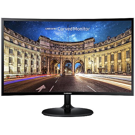 Monitor Curvo SAMSUNG Curved 24" Full HD 16:9 4 ms GTG com VGA / HDMI Preto
