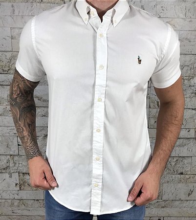 Camisa Masculina RL Manga Curta Branco