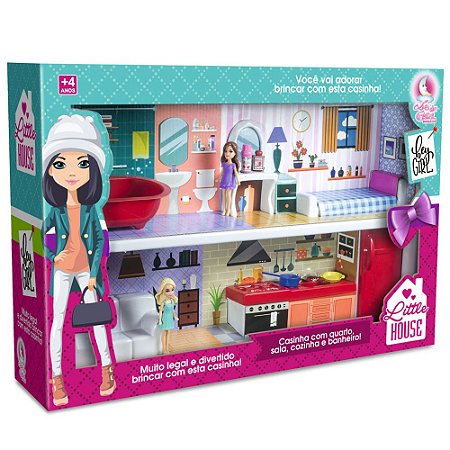 Casinha de Brinquedo Little House Cristal com Boneca e Acessórios
