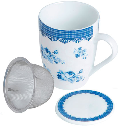 Caneca de Porcelana LYOR Super White com Tampa e Filtro 310ml
