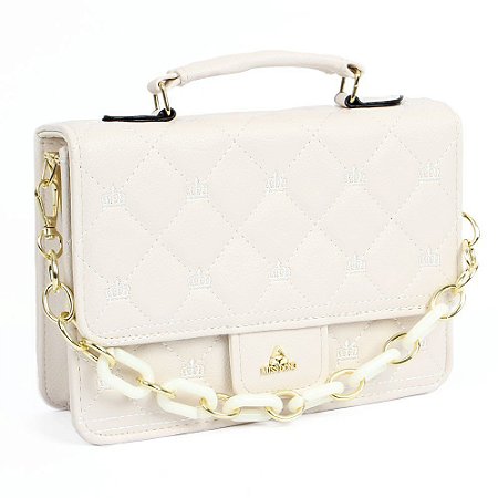 Bolsa Feminina Princesa Estruturada com Alça Corrente Alto