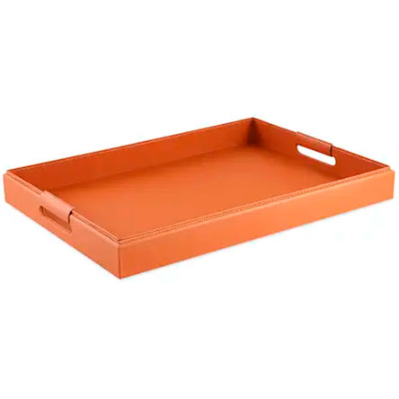 Bandeja em MDF com Revestimento em Corino 60x42cm Marrom MART