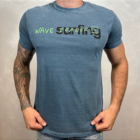 Camiseta Masculina OSKLEN Azul Diferenciado