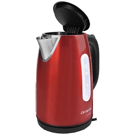 Jarra Elétrica AIWA Watts 1.7 Litros 220 - 240 V ~ 50 / 60 Hz Vermelha com Preta