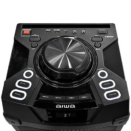Caixa de Som AIWA Flame Line 2 de 8" 2.000 Watts P.M.P.O com Bluetooth / USB Preto