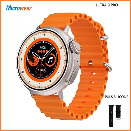 Smartwatch MICROWEAR Ultra 9 Pro Redondo Multifunções Lançamento 2023