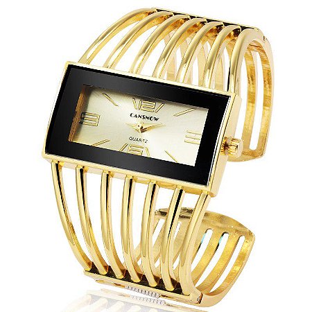 Relógio Feminino CANSNOW Pulseira em Aço Inoxidável