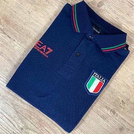 Polo Masculina ARMANI Azul