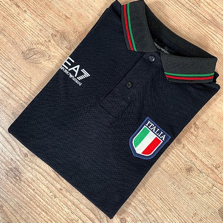 Polo Masculina ARMANI Preto