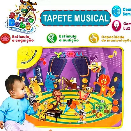 Tapete Teclado Musical Baby Músicas Sons de Animais Infantil