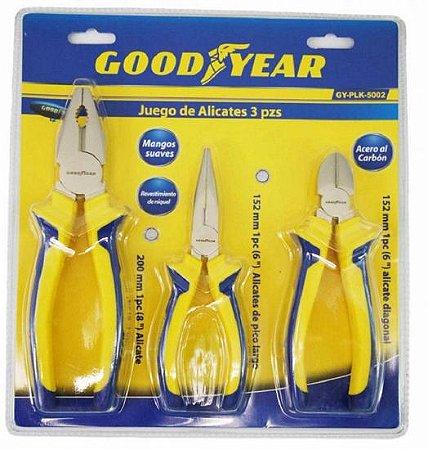 Jogo de Alicates GOODYEAR com 03 Pecas