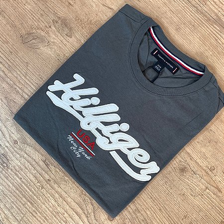 Camiseta Masculina TH Cinza