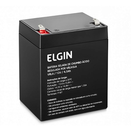 Bateria Selada ELGIN para Alarmes e No-Breaks 4,5 Ah 12 Volts