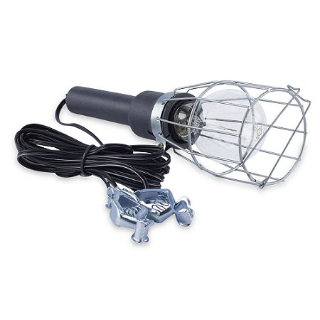 Cordão de Luz FORCE LINE para Bateria Automotiva com Garra e Lâmpada de 40 Watts Cabo de 05 Metros