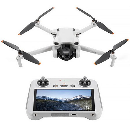 Drone DJI Mini 3 DJI RC 4K com GPS Cinza Claro com Grafite DJI