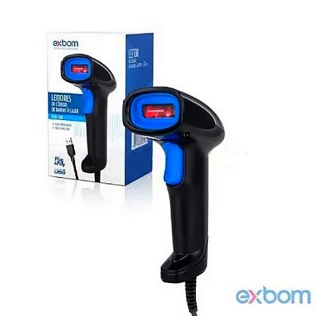 Leitor de Código de Barras EXBOM Laser de Mão LCB-150 USB