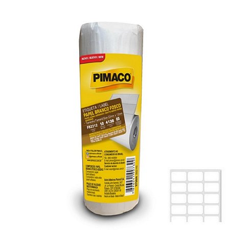 Etiqueta PIMACO Código de Barras 22 x 12MM 3 Carreiras com 10 Metros