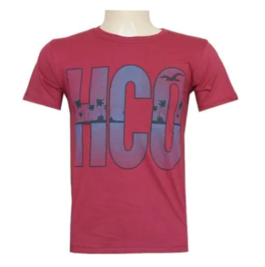 Camiseta Masculina HOLLISTER Bordô
