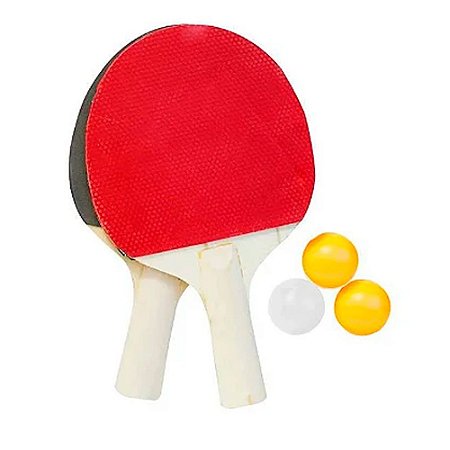 Brinquedo Conjunto para Tênis de Mesa com 03 Bolas 02 Raquetes