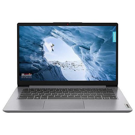 Notebook Lenovo Ideapad 1 14IGL7 Intel Celeron N4020 de 1.1GHZ Tela HD 14" / 4GB de Ram / 64GB Cinza