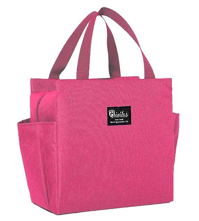 Bolsa Térmica Marmita Lancheira Espaçosa Portátil Tamanho Único ROSA
