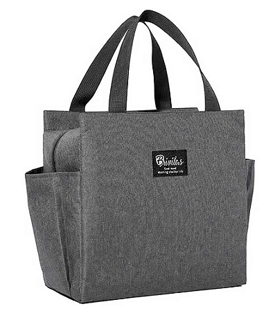 Bolsa Térmica Marmita Lancheira Espaçosa Portátil Tamanho Único CINZA