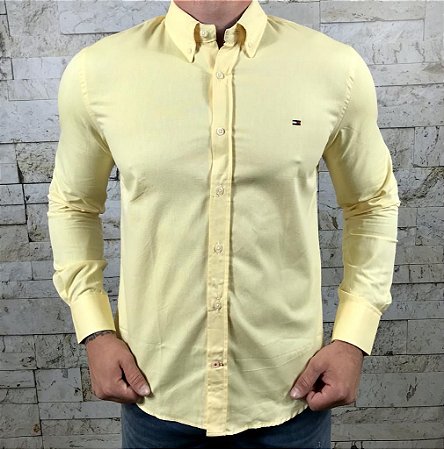 Camisa Masculina TH Manga Longa Amarelo