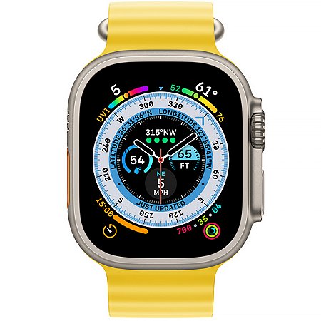 APPLE Watch Ultra 49 mm / One Size MNHG3BE A2684 GPS + Smartphone Titanium Amarelo Oceano