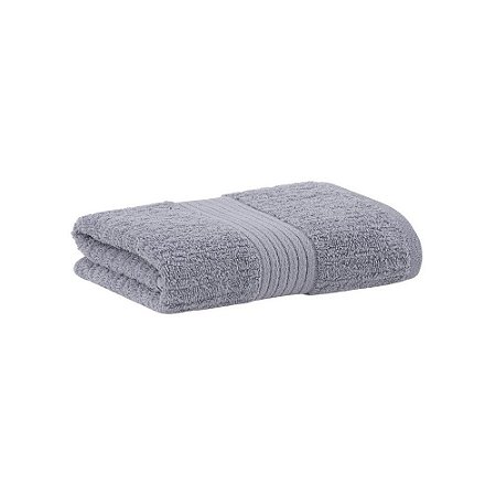 Toalha de Rosto BUDDEMEYER 48cm x 85cm Fio Penteado Canelado Cinza